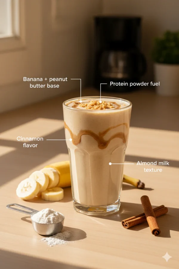 The Classic Peanut Butter Power Shake (High Calorie / Mass Gain)